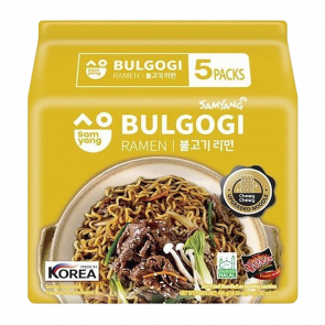 Набор Лапша 5шт Samyang Бульгоги Рамен Bulgogi Ramyun Средне Острая 108g - Retromagaz