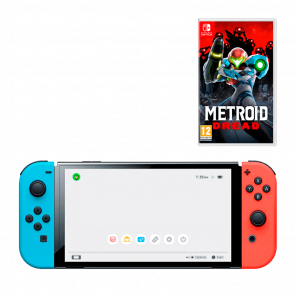 Набор консоль Nintendo Switch OLED Model HEG-001 64GB Blue Red Новый + Игра Metroid Dread Набор консоль Nintendo Switch OLED Model HEG-001 64GB Blue Red Новый + Игра Metroid Dread - Retromagaz