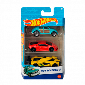 Машинка Базова Hot Wheels Lamborghini VW Beetle / Lamborghini Huracán / Mach Speeder Standart 3-Packs 1:64 K5904-7 Red 3шт