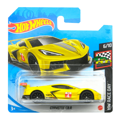 Машинка Базовая Hot Wheels Corvette C8.R Race Day 1:64 GRX31 Yellow - Retromagaz