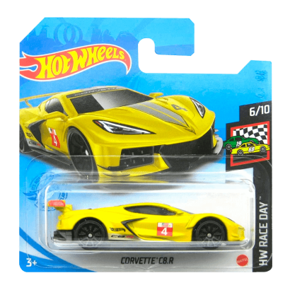 Машинка Базова Hot Wheels Corvette C8.R Race Day 1:64 GRX31 Yellow - Retromagaz