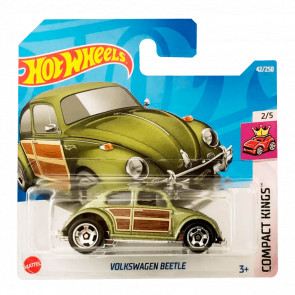 Машинка Базова Hot Wheels Volkswagen Beetle Compact Kings 1:64 HCW88 Green