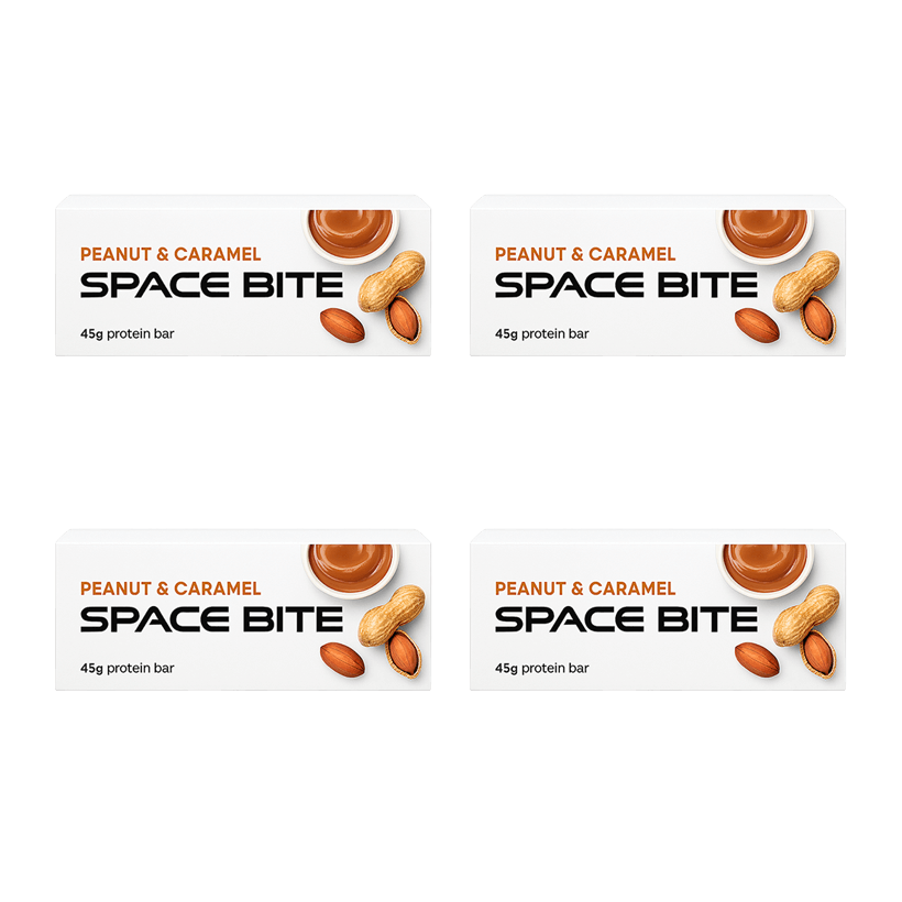 Набор Протеїновий Батончик 4шт Space Bite Арахис-Карамель 45g - Retromagaz