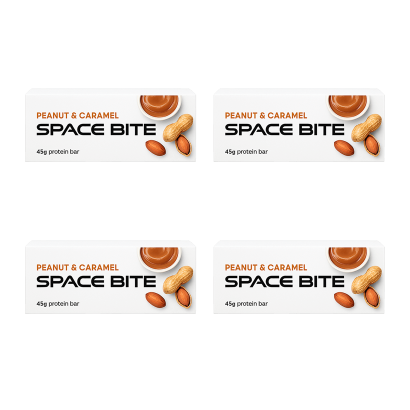 Набір Протеїновий Батончик 4шт Space Bite Арахіс-Карамель 45g - Retromagaz