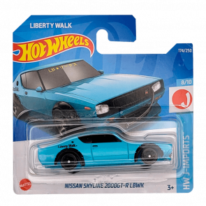 Машинка Базовая Hot Wheels Nissan Skyline 2000GT-R LBWK Liberty Walk J-Imports 1:64 HCW32 Blue