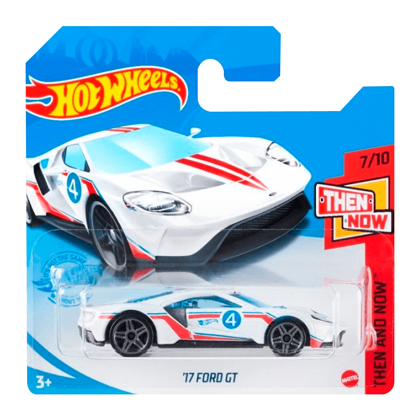 Машинка Базовая Hot Wheels '17 Ford GT Then and Now 1:64 GTB38 White - Retromagaz