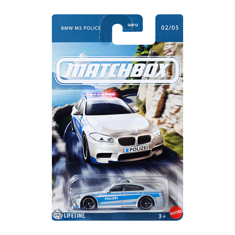 Тематична Машинка Matchbox BMW M5 Police 1:64 JCH20 Silver - Retromagaz