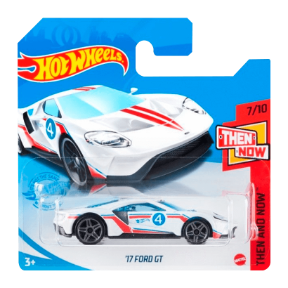 Машинка Базова Hot Wheels '17 Ford GT Then and Now 1:64 GTB38 White - Retromagaz