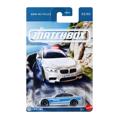 Тематична Машинка Matchbox BMW M5 Police European Streets 1:64 JCH20 Silver - Retromagaz