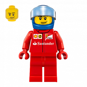 Фигурка Lego Ferrari Pit Crew Member 1 Scooter Driver Другое Speed Champions sc013 Б/У