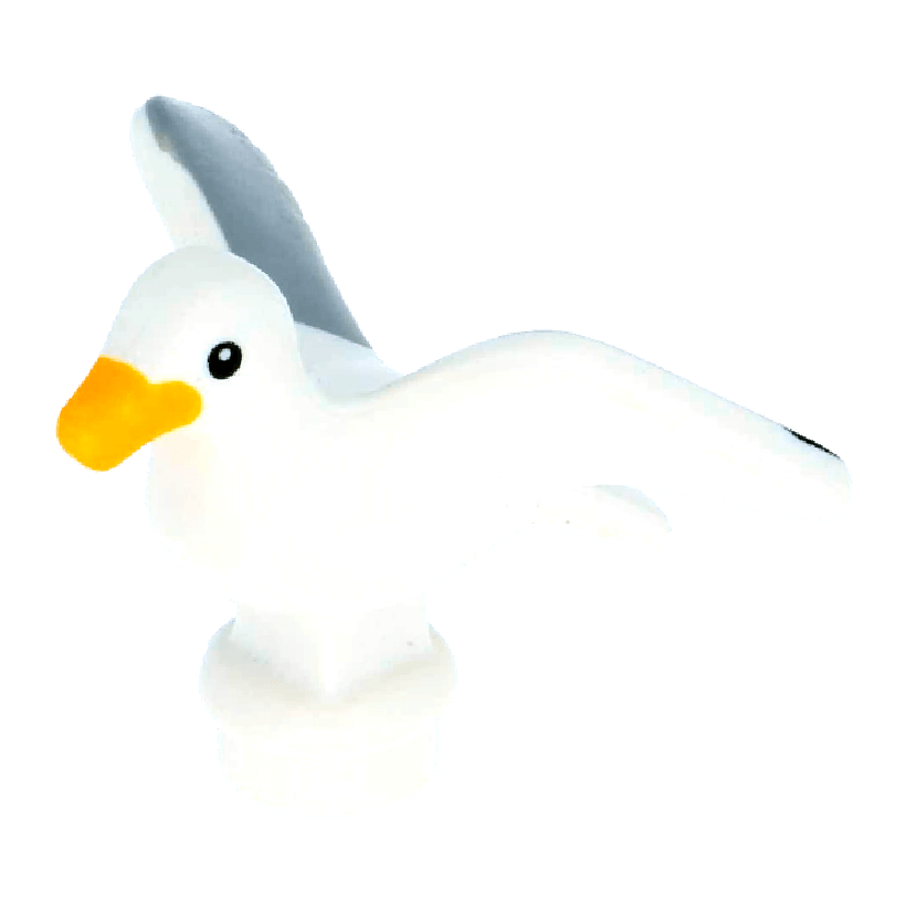 Фигурка Lego Animals Воздух Seagull Bright Light Orange Beak Light Bluish Gray Wings 12891pb01 6029299 6208794 6217369 White Б/У Нормальный - Retromagaz