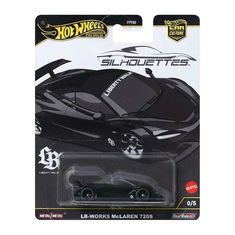 Машинка Premium Hot Wheels LB-WORKS McLaren 720S Chase Silhouettes 1:64 JBK62 Black - Retromagaz