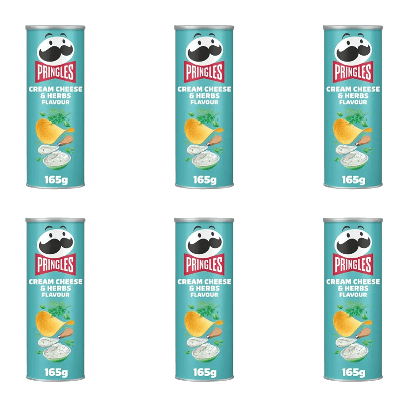 Набір Чипси 6шт Pringles Creamy Cheese & Herbs 165g - Retromagaz