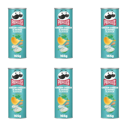 Набір Чипси 1шт 6шт Pringles Creamy Cheese & Herbs 165g 5053990160037 - Retromagaz