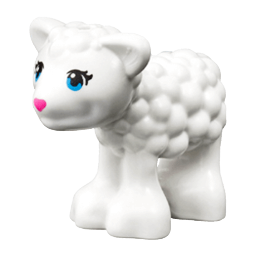Фигурка Lego Земля Lamb with Dark Azure Eyes Dark Pink Nose and Black Eyelashes Animals 15695pb02 1 6053812 White Б/У - Retromagaz