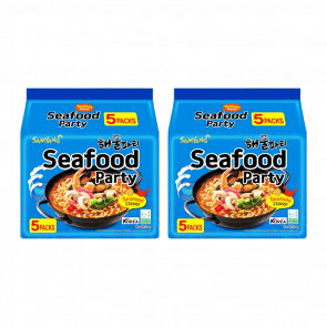 Набір Локшина Samyang 10шт Seafood Party Гостра 125g