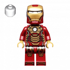 Фигурка Lego Marvel Iron Man Mark 42 Armor White Head Super Heroes sh0072a 2 Б/У