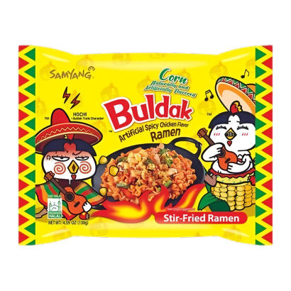 Локшина Samyang Buldak Corn зі Смаком Кукурудзи Гостра 130g - Retromagaz