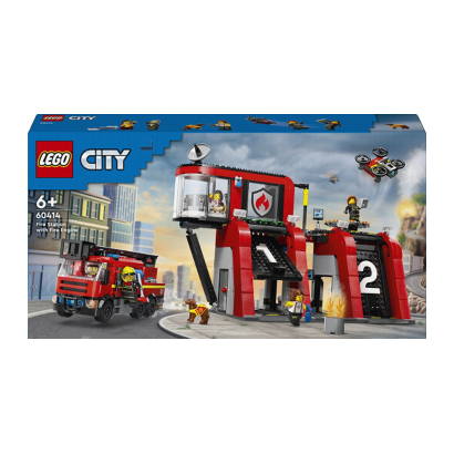 Конструктор Lego Fire Station with Fire Truck City 60414 Новый - Retromagaz