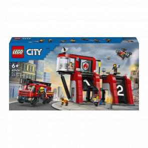 Конструктор Lego Fire Station with Fire Truck City 60414 Новый