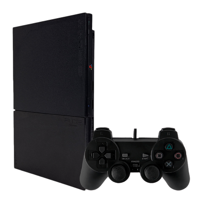 Консоль Sony PlayStation 2 Slim SCPH-9xxx Chip Black Б/У Нормальный - Retromagaz