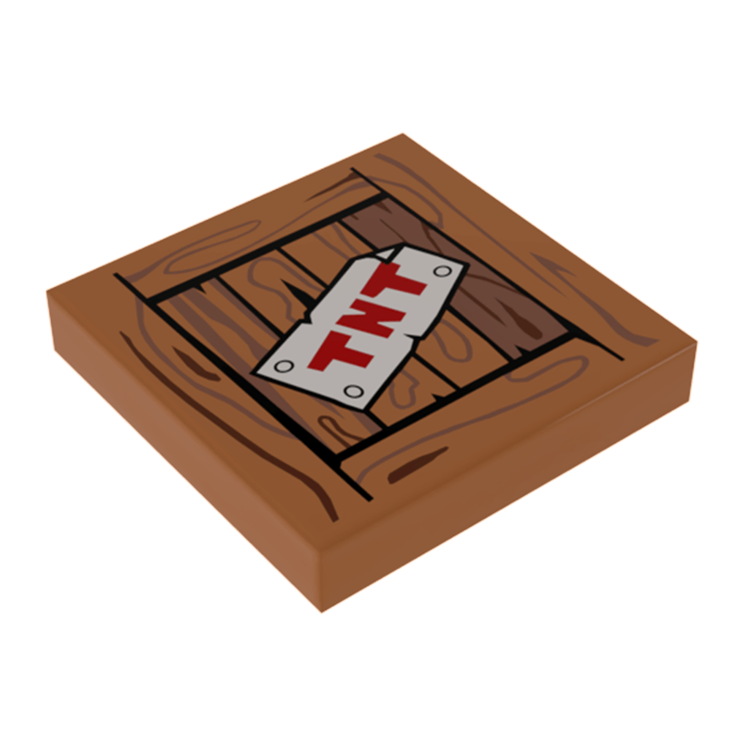 Плитка 2шт Lego Декоративна with Groove with 'TNT' on Wood Grain Pattern 2 x 2 3068bpb0975 6149979 Medium Nougat Б/У - Retromagaz