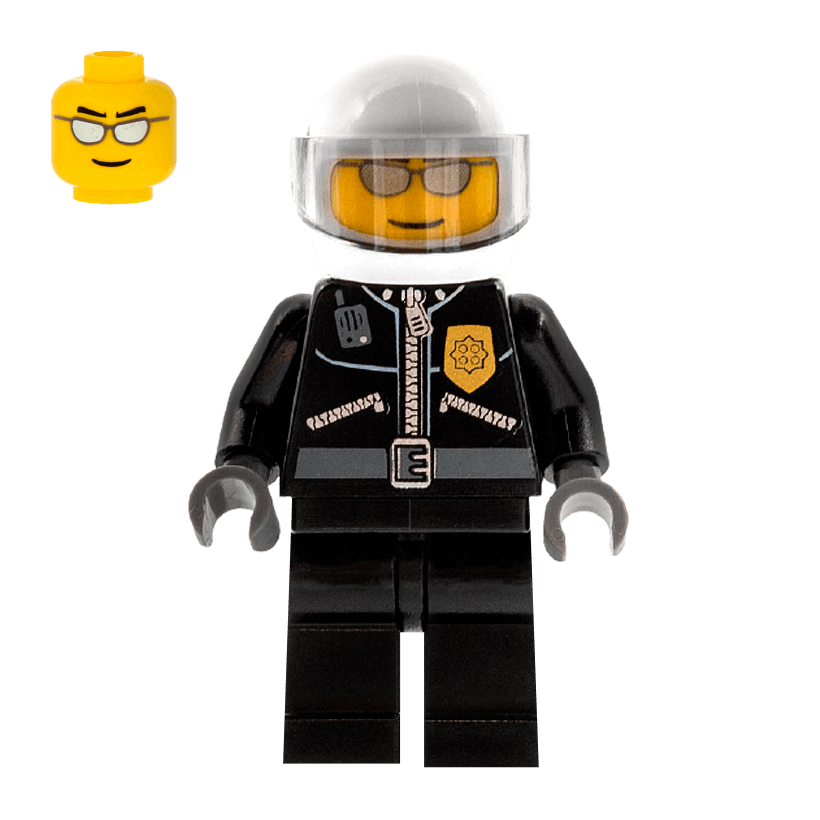 Фигурка Lego Police 973pb0261 Leather Jacket with Gold Badge City cty0027 Б/У - Retromagaz