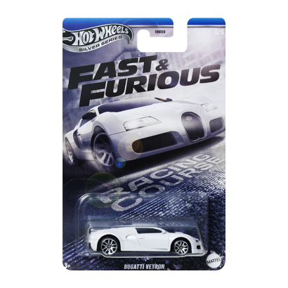 Тематическая Машинка Hot Wheels Bugatti Veyron Fast & Furious 1:64 HNR88/JBY43 White - Retromagaz
