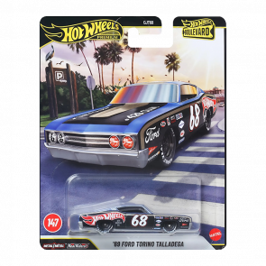 Машинка Premium Hot Wheels '69 Ford Torino Talladega Boulevard 1:64 JHW28 Black - Retromagaz
