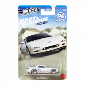 Тематическая Машинка Hot Wheels 1995 Mazda RX-7 Fast & Furious 1:64 JKX16 White - Retromagaz