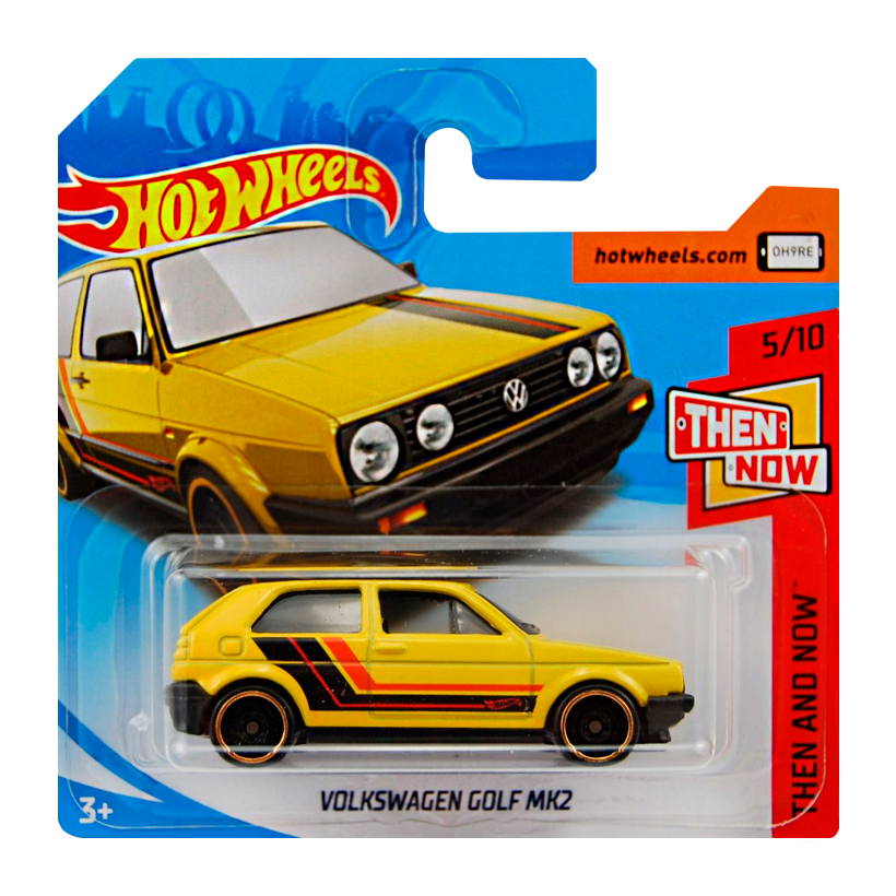 Машинка Базова Hot Wheels Volkswagen Golf MK2 Then and Now 1:64 FJY57 Yellow - Retromagaz