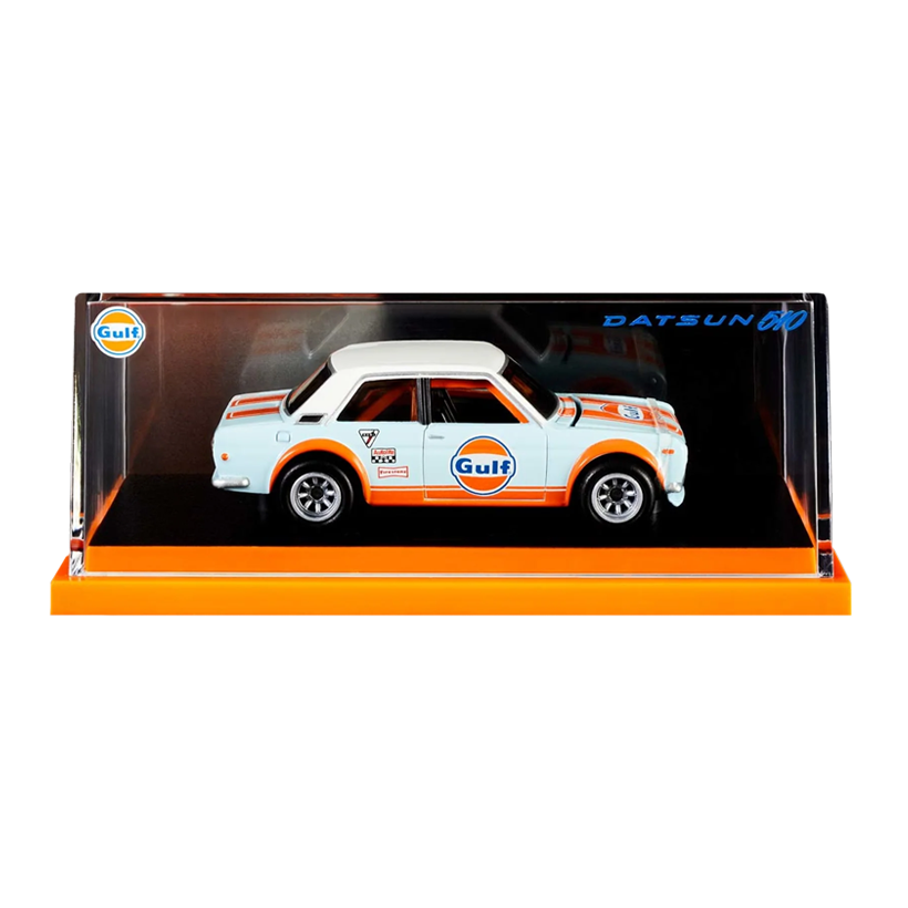 Машинка Premium Hot Wheels Datsun 510 Gulf Red Line Club RLC 1:64 HGW17 Blue - Retromagaz