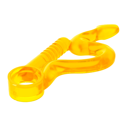 Зброя Lego Whip Bent with Snake Head and Pin Hole Інше 98348 6001584 6069954 Trans-Neon Green 10шт Б/У - Retromagaz