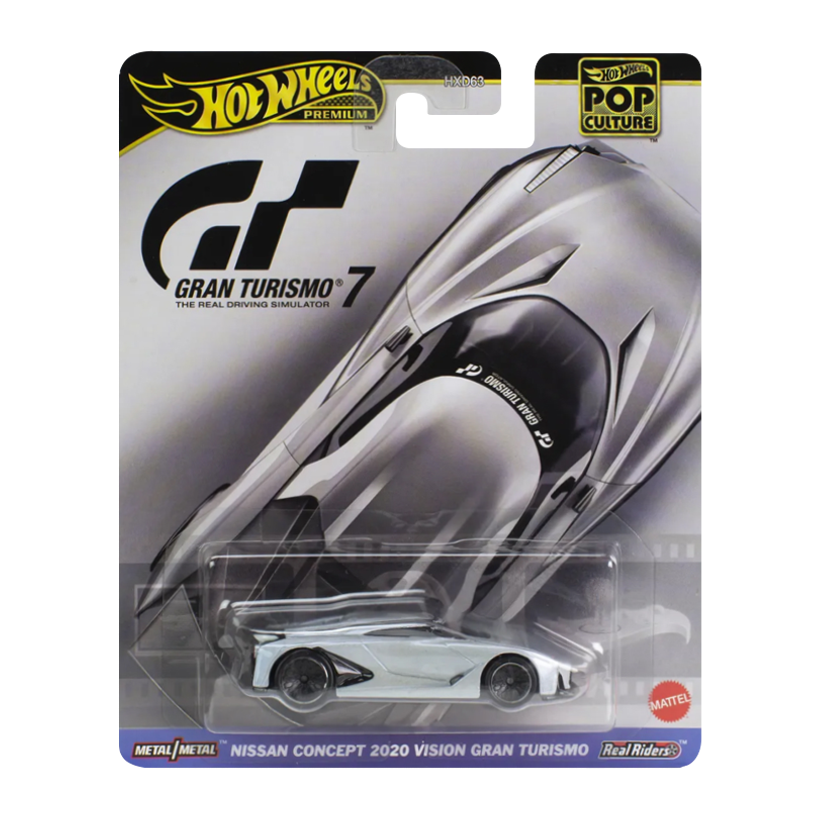 Машинка Premium Hot Wheels Nissan Concept 2020 Vision Gran Turismo 7 Pop Culture 1:64 HKC38 Silver - Retromagaz