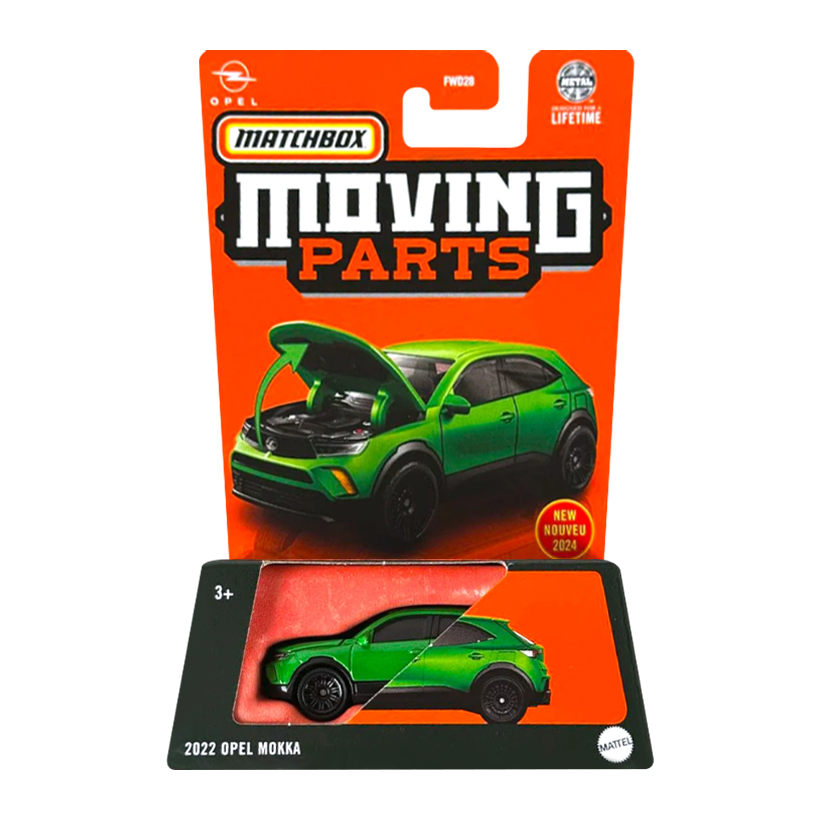 Тематична Машинка Matchbox Opel 2022 Opel Mokka Moving Parts 1:64 FWD28/HVM73 Green - Retromagaz