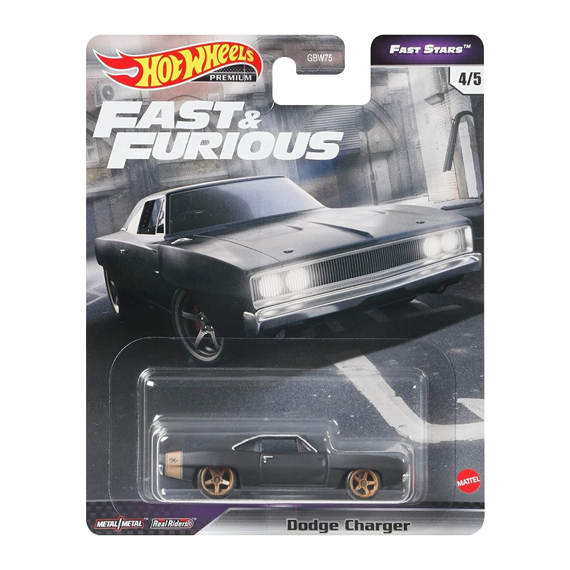 Машинка Premium Hot Wheels Dodge Charger Fast & Furious 1:64 GRL71 Black - Retromagaz