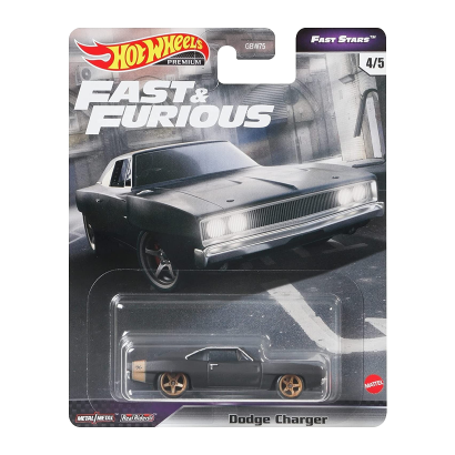 Машинка Premium Hot Wheels Dodge Charger Fast & Furious 1:64 GRL71 Black - Retromagaz