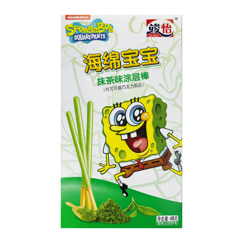 Палочки Junyi Покі Spongebob Губка Боб з Матчею 48g - Retromagaz