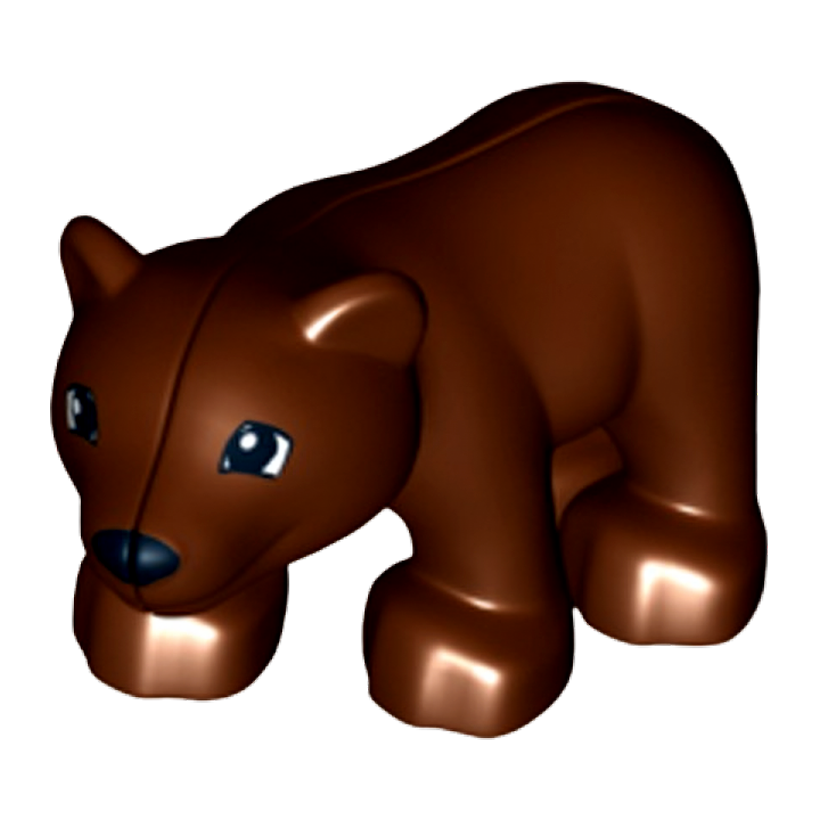 Фигурка Lego Animals Bear Baby Cub with Black Muzzle Duplo bearcubc01pb01 Б/У - Retromagaz
