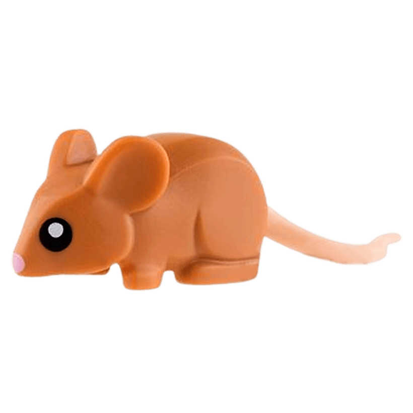 Фігурка Lego Земля Mouse with Light Nougat Tail Animals 35757c01pb01 col18-1 6232465 Medium Nougat Б/У - Retromagaz