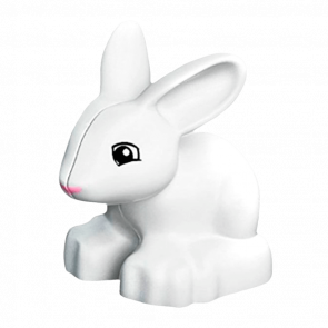 Фигурка Lego Duplo Animals Bunny Thin Pink Nose Pattern dupbunnyc01pb01 1шт Б/У Хороший