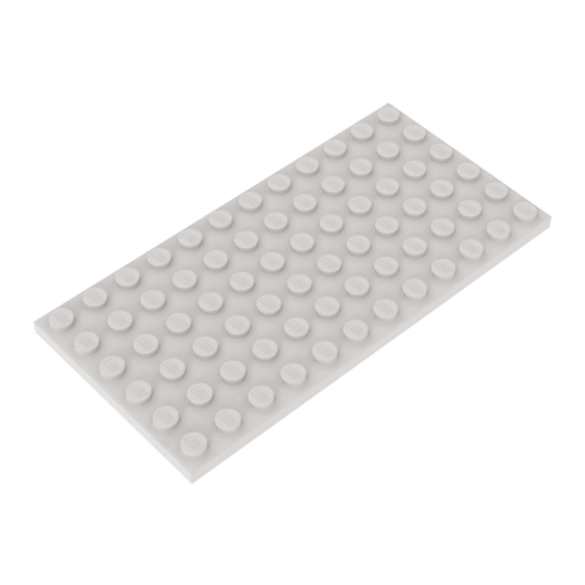 Пластина 2шт Lego Звичайна 6 x 12 3028 4120020 White Б/У - Retromagaz