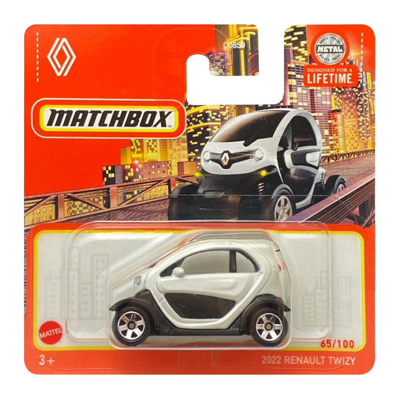 Машинка Большой Город Matchbox 2022 Renault Twizy Metro 1:64 HVN61 White - Retromagaz