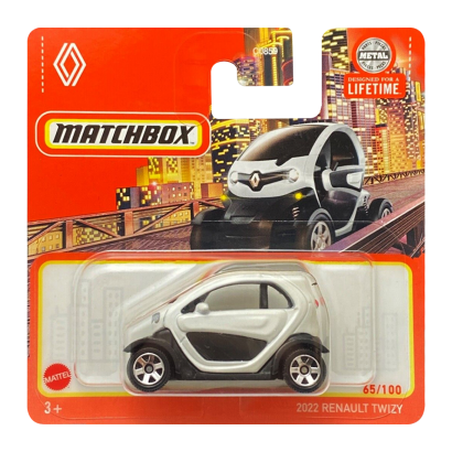 Машинка Велике Місто Matchbox 2022 Renault Twizy Metro 1:64 HVN61 White - Retromagaz