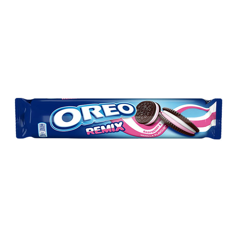 Печиво Oreo Remix Raspberry & Vanilla 157g - Retromagaz