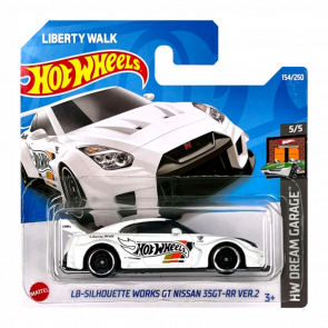 Машинка Базовая Hot Wheels Liberty Walk LB-Silhouette Works GT Nissan 35GT-RR Ver.2 Dream Garage 1:64 HCX49 White