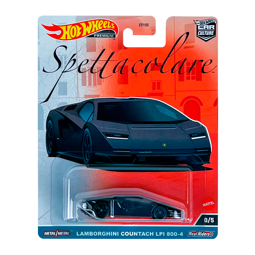 Машинка Premium Hot Wheels Lamborghini Countach LPI 800-4 Chase Spettacolare 1:64 FPY86/HKC51 Black - Retromagaz