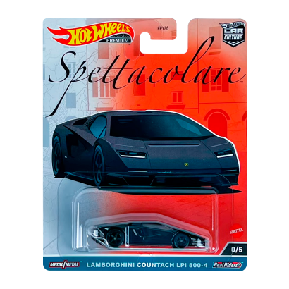Машинка Premium Hot Wheels Lamborghini Countach LPI 800-4 Chase Spettacolare 1:64 FPY86/HKC51 Black - Retromagaz
