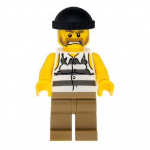 Фігурка Lego Police 973pb0987 Prisoner Torn out Sleeves City cty0479 Б/У - Retromagaz