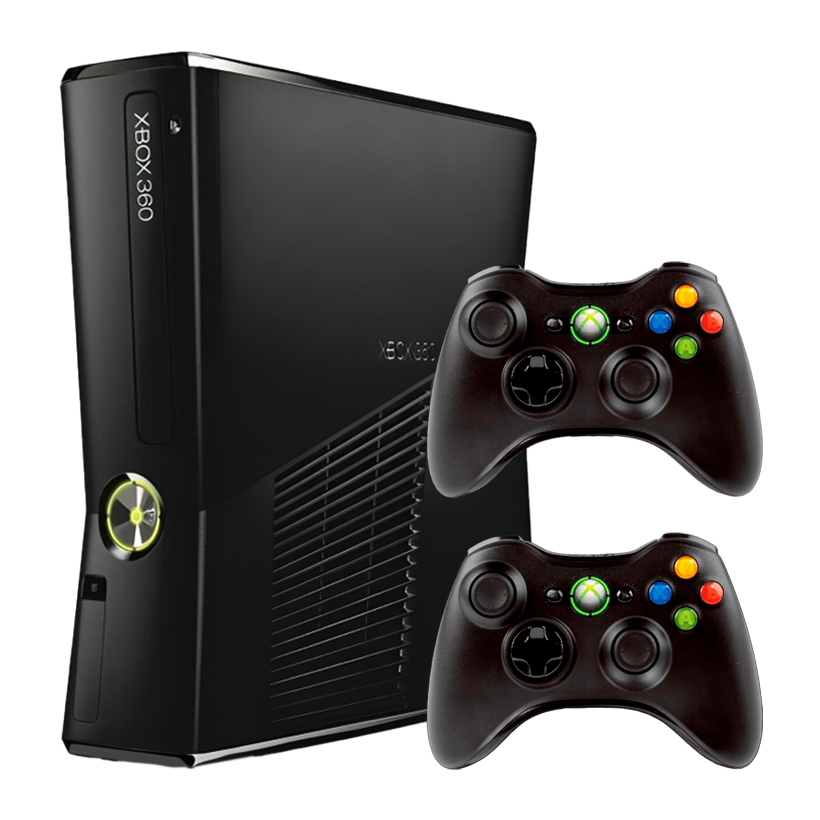 Набір Консоль Microsoft Xbox 360 S Freeboot 250GB Black + 5 Вбудованих Ігор Б/У  + Геймпад Бездротовий 2шт - Retromagaz